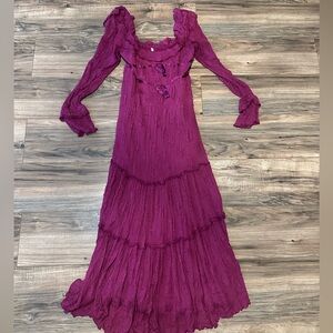 Free People Yara Maxi Long Sleeve Dress (rare)